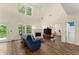 Spacious living room with fireplace, high ceilings, and ample natural light, perfect for relaxation at 3235 Avondale Pkwy, Powder Springs, GA 30127