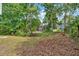 Spacious backyard with mature trees provides privacy and shade at 5705 Cannonero Dr, Alpharetta, GA 30005