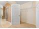 Walk-in closet offers ample storage space with wire shelving and convenient access to the bathroom at 2620 Matlin Way, Buford, GA 30519