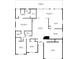 Detailed floor plan illustrating layout including bedrooms, living spaces, and garage dimensions at 2620 Matlin Way, Buford, GA 30519