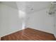 Unfinished basement featuring a wood-look floor and white painted walls at 3813 Nowlin Nw Rd, Kennesaw, GA 30144