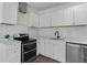 Modern kitchen with white cabinets, stainless steel appliances, and a subway tile backsplash at 391 S Bend Se Ave, Atlanta, GA 30315