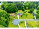 Aerial view of a home in a wooded neighborhood at 4529 Lakeview Dr, Powder Springs, GA 30127