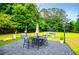 Landscaped backyard and patio at 4529 Lakeview Dr, Powder Springs, GA 30127