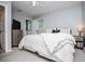 Comfortable bedroom with neutral colors, plush carpet, and modern furnishings at 4529 Lakeview Dr, Powder Springs, GA 30127