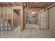 The unfinished basement space offers opportunity for personalized design at 233 Yorkshire Ln, Villa Rica, GA 30180