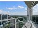 Enjoy city views from this private balcony with glass railings and sleek modern design at 3325 Piedmont Ne Rd # 3005, Atlanta, GA 30305