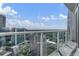 Balcony featuring city view, glass railing, and skyline views at 3325 Piedmont Ne Rd # 3005, Atlanta, GA 30305