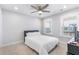 Bedroom with a ceiling fan and good light from windows at 411 Riverclub Rd, Acworth, GA 30101
