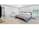 Spacious main bedroom with a walk-in closet, two windows, and a large bed at 411 Riverclub Rd, Acworth, GA 30101