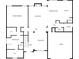 Floor plan showing the layout of rooms, including the primary bedroom, living room, kitchen, and garage at 4575 Birch Way, Loganville, GA 30052