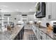 Modern kitchen featuring granite countertops, stainless appliances, bright natural lighting, and spacious center island with bar at 4575 Birch Way, Loganville, GA 30052