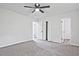 Bright, spacious bedroom with plush carpet, ceiling fan and ample closet space at 4701 Flat Shoals Rd # 35E, Union City, GA 30291