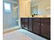Beautiful bathroom with a double sink vanity and walk in shower at 614 Harrington Hls, Decatur, GA 30032