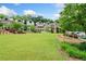 Spacious community lawn surrounded by elegant townhomes and mature trees, enhancing neighborhood charm at 1112 Cordia Nw Ave, Atlanta, GA 30318
