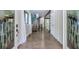 Foyer view to the open staircase and main living area with stained glass at 240 Patterson Se Ave, Atlanta, GA 30316