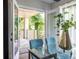 Serene view from the dining area onto an outdoor patio with lush greenery at 240 Patterson Se Ave, Atlanta, GA 30316