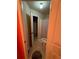 Bright bathroom with tile floors and a polka-dot shower curtain visible through the doorway at 4316 Kershaw Dr, Snellville, GA 30039