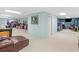Large finished basement featuring ample storage and recreational areas at 8117 Spivey Rd, Jonesboro, GA 30236