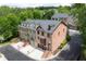 Aerial view of townhomes with attached garages and private entrances at 1605 Pavillion Ridge Se Dr, Smyrna, GA 30080