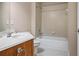 Bathroom with white tiled shower and bathtub combination at 1605 Pavillion Ridge Se Dr, Smyrna, GA 30080