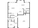 Detailed first-floor plan of a house with labeled rooms and dimensions, including kitchen, living room, and garage at 2349 Hanover Woods Rd, Lithonia, GA 30058