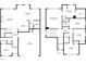 A complete floor plan including dimensions for both floors of the home with room names and sizes at 2349 Hanover Woods Rd, Lithonia, GA 30058