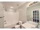 Bathroom featuring vanity with lots of counter space, bath tub and shower at 91 Davis Mill Ct, Lawrenceville, GA 30044