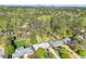An aerial view of houses in a wooded neighborhood; lush trees and green lawns create a serene and private environment at 1468 North Amanda Cir, Atlanta, GA 30329
