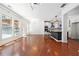 Spacious living area featuring hardwood floors and seamless access to the kitchen and backyard at 4260 Hammond Bridge Dr, Suwanee, GA 30024