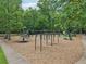 A playground with modern equipment, swings, climbing structures, and a wood chip ground cover at 120 Park Bridge Ln, Roswell, GA 30075