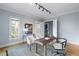 Bright office space with hardwood floors, track lighting, and a rustic wooden desk with stylish chairs at 1720 Buckhead Valley Ne Ln, Atlanta, GA 30324