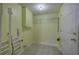 Utility room with white door, storage cabinet, and wire shelving at 20 Spruce Ne St, White, GA 30184