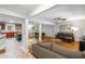 Open-concept living space showcasing a living room, dining area, and updated kitchen at 3307 Pointe Bleue Ct, Decatur, GA 30034