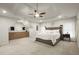 Spacious bedroom with tray ceiling, carpeted floors, and ample natural light at 6790 Wolford Ct, Johns Creek, GA 30097