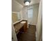 Cozy bathroom with a vanity sink, wood-look flooring, and a shower at 1247 Shoreham Dr, Atlanta, GA 30349