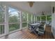 Inviting screened porch with comfortable seating and scenic outdoor views at 3143 Denton Ne Pl, Roswell, GA 30075