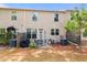 The backyard has a patio perfect for relaxing with outdoor grill and patio set at 1539 Creek Bend Ln, Lawrenceville, GA 30043