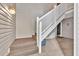 Exterior staircase leading to unit with white railings, creating an inviting entrance at 1750 Clairmont Rd # 32, Decatur, GA 30033