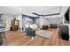 Spacious finished basement with entertainment area, ping pong table, and custom bar at 305 Jasmine Ct, Woodstock, GA 30189