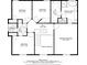 Second-floor plan featuring bedrooms, bathrooms, and closet layout for the residence at 305 Jasmine Ct, Woodstock, GA 30189