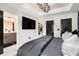 Well-appointed main bedroom with a walk-in closet, en-suite bath, and modern TV at 2505 Astaire Nw Ct, Atlanta, GA 30318