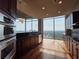 Modern kitchen with stainless steel appliances and panoramic city views at 3324 Peachtree Ne Rd # 3001, Atlanta, GA 30326
