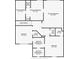 Floor plan of the home's upper level including the primary bedroom and a Jack and Jill bathroom at 11040 Regal Forest Dr, Johns Creek, GA 30024