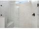 Shower with glass enclosure, seat and sleek shower fixture at 1783 Juniper Berry Way, Loganville, GA 30052