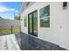 Outdoor balcony featuring modern railing and gray composite decking at 2186 Park Terrace, College Park, GA 30337
