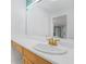 Well-lit bathroom featuring a sink vanity and a large mirror at 1150 Collier Nw Rd # 25D, Atlanta, GA 30318