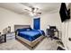 Bedroom featuring carpet, a ceiling fan, and a neutral color scheme at 2102 Braswell Ln, Loganville, GA 30052
