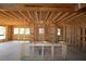 Unfinished interior with framing and multiple window openings, ready for customization and design at 452 Maypop Lane, Woodstock, GA 30188
