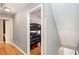 Hallway leading to a bedroom with bunk beds at 82 Twiggs Cor, Peachtree City, GA 30269